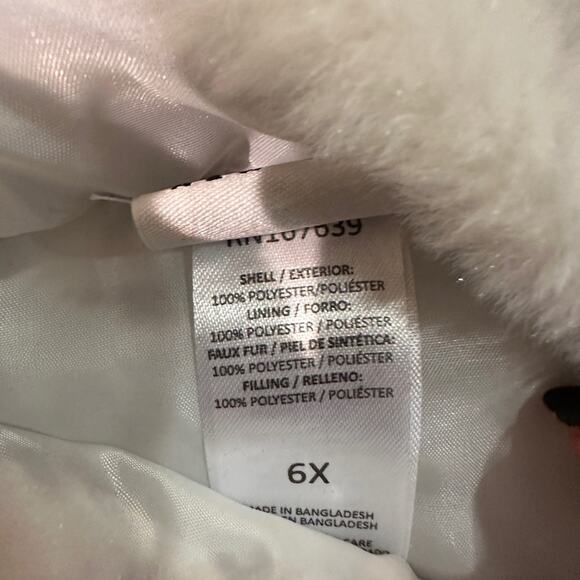 NWOT Nicole Miller New York white and black bow tie hooded puffer vest size 6 - Picture 3 of 5